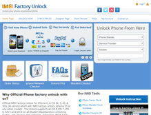 Tablet Screenshot of imeifactoryunlock.com